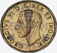 George VI (1943 to 1945) - Obverse - Die clash