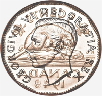 George VI (1948 to 1952) - Obverse - Die clash