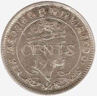 5 cents - Terre-Neuve - Coins entrochoqués
