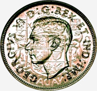 George VI (1937 to 1947) - Obverse - Die clash