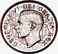 George VI (1948 to 1952) - Obverse - Die clash