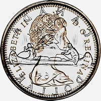 Elizabeth II (1965 à 1989) - Avers - Coins entrechoqués