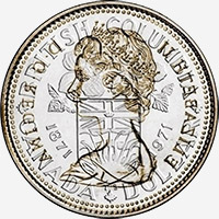 Elizabeth II (1971) - Revers - Coins entrechoqués