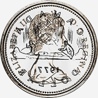 Elizabeth II (1977) - Obverse - Die clash