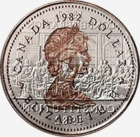 Elizabeth II (1982) - Obverse - Die clash