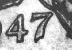 1 cent 1947 - Sans feuille d'érable
