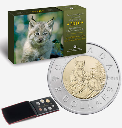 Ensemble spécimen avec pièce de 2 $ édition spéciale 2010