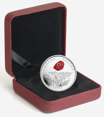 Dollar en argent épreuve numismatique édition limitée 2010 - Coquelicot