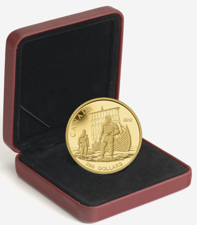 Pièce en or pur de 200 $ 2012 - Les Vikings