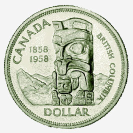 Canada, Silver Dollar, 1958