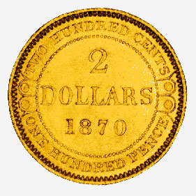 Newfoundland: Gold Two Dollars, 1870