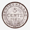 Newfoundland, five cents, 1947C