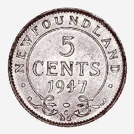 Newfoundland: 5 Cents, 1947