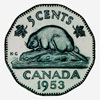 Canada, five cents, 1953