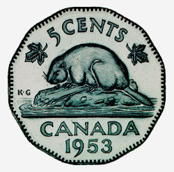 Canada, Five Cents, 1953