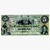 Bank of Upper Canada, billet de 5 $, 1861