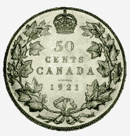 Silver 50 cents, 1921