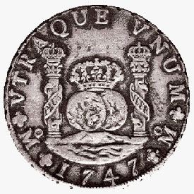 Mexico, 8 reales (pillar dollar), 1747