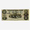The International Bank, five dollars 1858