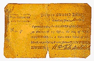 Leather 2 Shilling and 6-Pence Note, 1836