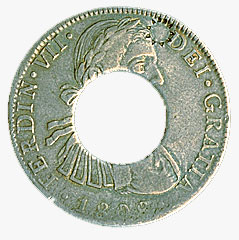 Prince Edward Island, holey dollar, 8 reales, 1808