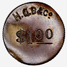 One-Dollar Counterstamped Trade Token - Hudson's Bay Company