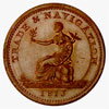 Nouvelle-Écosse, jeton anonyme d'un penny en cuivre, 1813