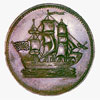 Prince Edward Island, Ships, Colonies & Commerce one halfpenny token, 1830 - 1860