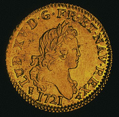 Gold louis, 1721 