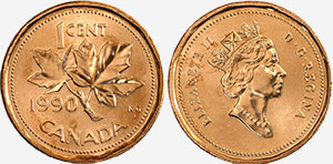 1 cent 1990
