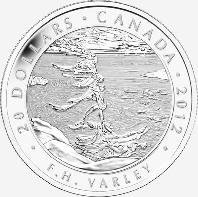 2012 $20 FINE SILVER COIN – GROUP OF SEVEN – F.H. VARLEY