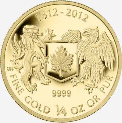 2012 $10 PURE GOLD COIN – THE WAR OF 1812
