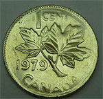 1 cent 1979 - Struck on a 10 cents planchet