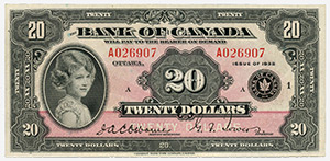 Banque du Canada 20 dollars 1935 - Grand Sceau