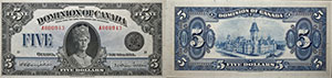 Dominion of Canada 5 dollars 1924