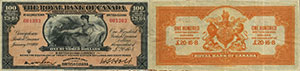 Royal Bank of Canada 100 dollars 1920