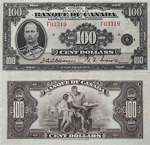 100 dollars 1935 - Canada