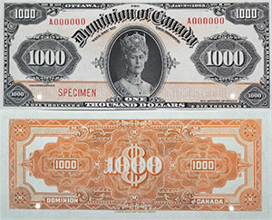 1000 dollars 1925 - Canada