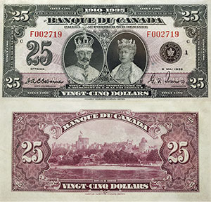 25 dollars 1935 - Canada