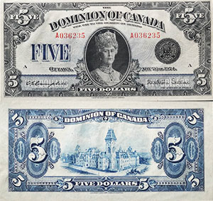 5 dollars 1924 - Canada