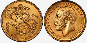 Gold Sovereign 1916 - Canada