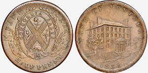 Bank of Montreal 1/2 penny 1838