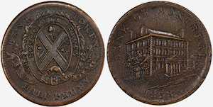 1/2 penny 1838 - Bank of Montreal Token
