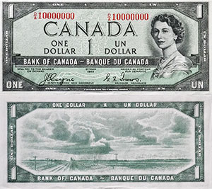 1 dollar 1954 - Canada