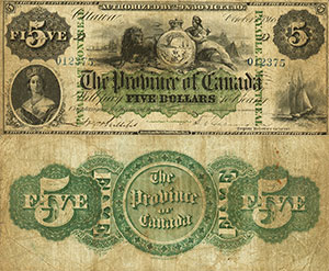 5 dollars 1866 Province of Canada
