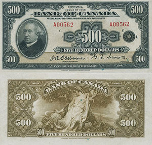 500 dollars 1935 - Canada
