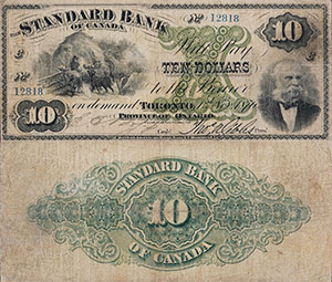 10 dollars 1876 - Canada