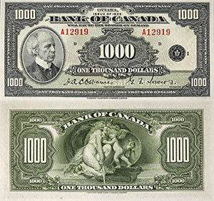 1000 dollars 1935 - Canada