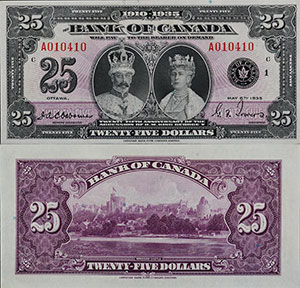 25 dollars 1935 - Canada