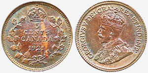 5 cents 1921 Canada